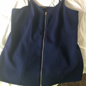 Navy blue Express zip up top
